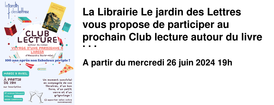 La Librairie Le jardin des Lettres vous propose de participer au prochain Club lecture autour du livre de Samantha Harvey "Orbital".