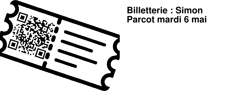 Billetterie : Simon Parcot mardi 6 mai