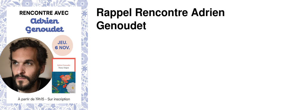Rappel Rencontre Adrien Genoudet